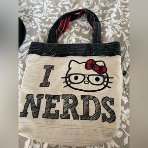 Loungefly Hello Kitty “I Love Nerds” Tote/Purse — very well loved.